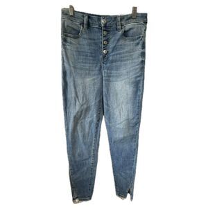 American Eagle Next Level Stretch Exposed Button Up Curvy High Rise Jegging 10 L